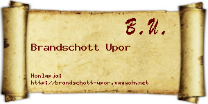 Brandschott Upor névjegykártya